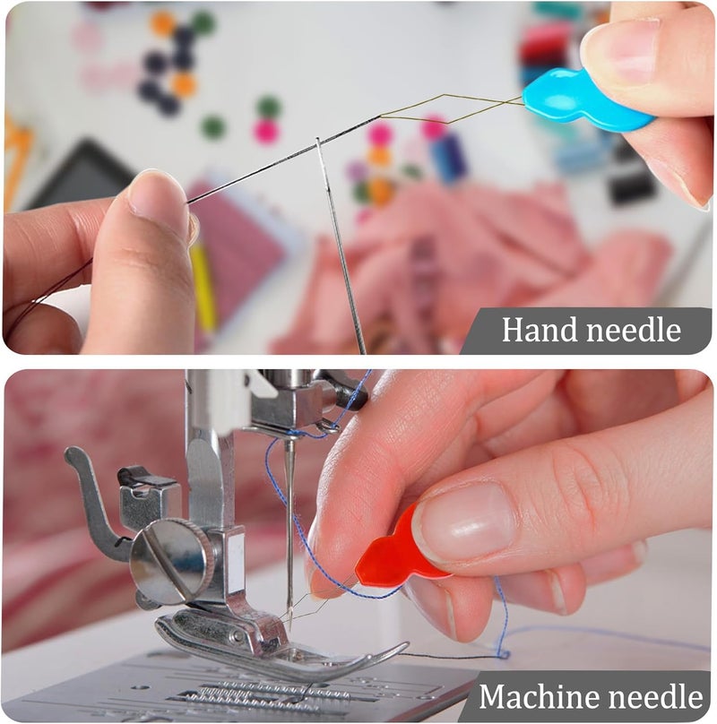 FJW Store Needle Threaders, Plastic Needle Threaders for Hand Sewing, Gourd Shaped Sewing Machine Needle Threaders with Clear Box, Threader for Small Eye Needles, Embroidery, DIY Arts, 30 PCS - Image 2